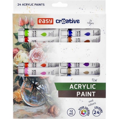 Easy akrylové barvy 24 ks – Zbozi.Blesk.cz