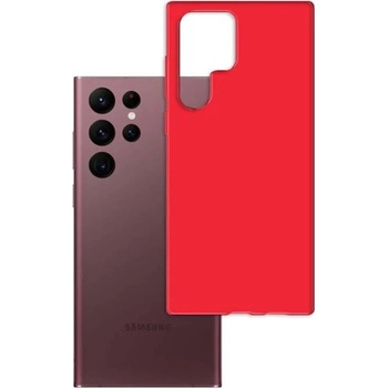 3mk Protection Калъф за Samsung Galaxy S23 Ultra, термополиуретанов, 3MK Matt Case, удароустойчив, червен