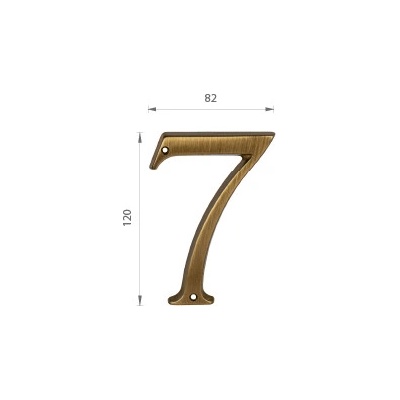 MPK - DOMOVÁ ČÍSLICA "7"- 120 mm BRM.LL - bronz matný | MP-KOVANIA.sk