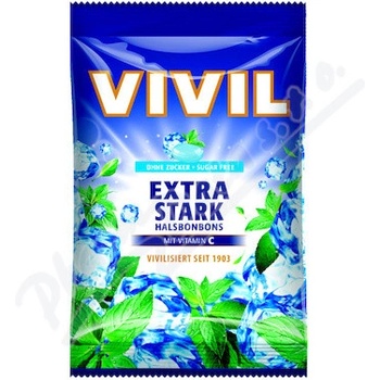 Vivil Extra silný mentol + vitamín C bez cukru 120 g