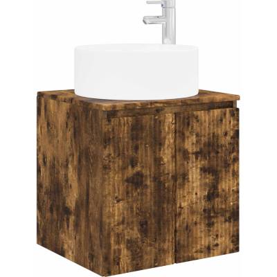 vidaXL Мивка за стена Опушен дъб 49, 5 x 44, 5 x 65, 5 см (890467)
