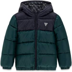 GUESS Зимно яке за момче в тъмносиньо и зелено и лого Guess