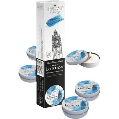 Petits Joujoux London масажна свещ - ревен и кехлибар (5x43ml)