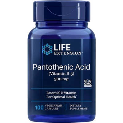 Life Extension Пантотенова киселина (витамин В5) 500 mg 100 V капсули | Life Extension (02028 LE)