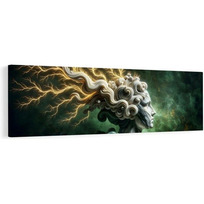 Obraz energie přírody v ženské tváři - 150x50