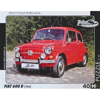 Retro-Auta č. 41 FIAT 600 D 1966 40 dílků
