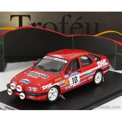 Trofeu Ford england Sierra Xr4x4 night Version N 10 Rally New Zealand 1988 B.stokes G.adams Červená Bílá 1:43