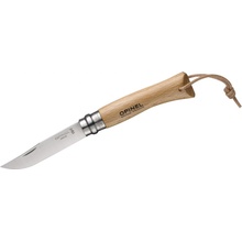 Opinel Vri N°07 Inox rukojeť buk + kožený provázek