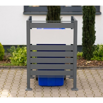 Westmann Planum 1 kovový box na odopadkové koše 1 x 240L 80 x 80 x 120 cm, antracit