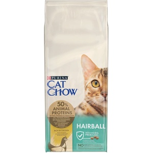 Cat Chow Hairball - храна, богата на пилешко месо, 15 кг