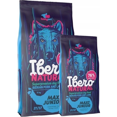 Ibero Natural Junior Dog Maxi Pork & Lamb 12 kg