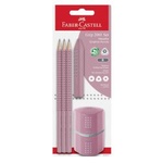 Faber-Castell Моливи 3 броя с гума и острилка
