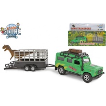 Mikro trading Land Rover s přívěsem a dinosaurem 28 cm