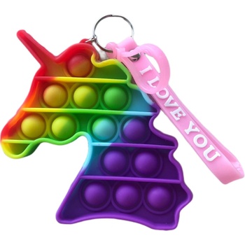 POP IT antistresová hračka Jednorožec s náramkom rainbow