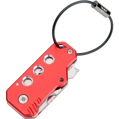 TROIKA Многофункционален инструмент/ключодържател Troika - KEYTOOL, червен (KTL40/RD)