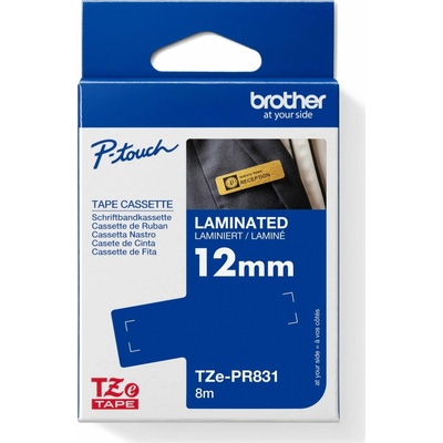 BROTHER TZEPR831 Páska Brother 12mm Black on Premium Gold