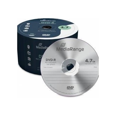 MediaRange DVD-R 4, 7 GB I 120 минути, 16x скорост, 50 бр. в целофан
