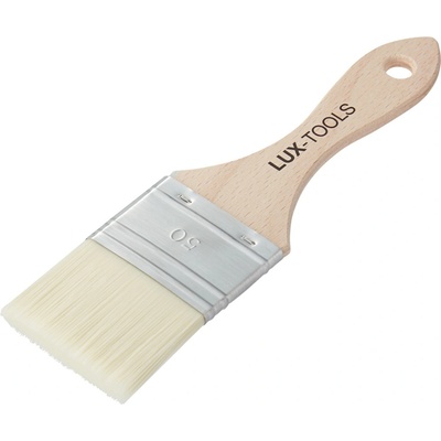 LUX-TOOLS PRE Plochý štetec lakovací na finálne úpravy, drevená rukoväť, 50 mm