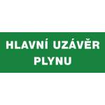 ČERVA EXPORT IMPORT a. s CERVA 12433 T. / Табела за безопасност "ГЛАВНО СПИРАНЕ НА ГАЗА" - 20.5x8.5 см (9903002799999)