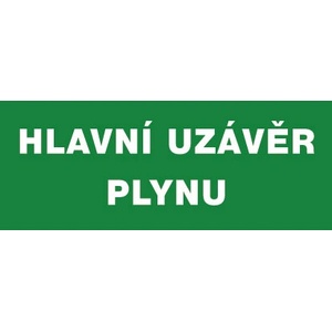 ČERVA EXPORT IMPORT a. s CERVA 12433 T. / Табела за безопасност "ГЛАВНО СПИРАНЕ НА ГАЗА" - 20.5x8.5 см (9903002799999)