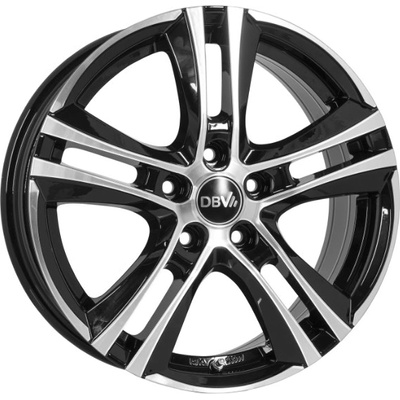 DBV Andorra II 7,5x18 5x112 ET45 black gloss front polished