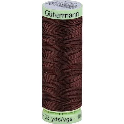 Prima-obchod Polyesterové nitě Gütermann Jeans návin 30 m, barva 23 hnědá čokoládová