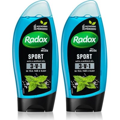 Radox Sport Mint & Sea Salt освежаващ душ гел (изгодна опаковка)