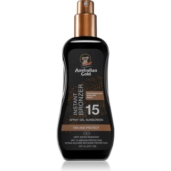 Australian Gold Spray Gel Sunscreen With Instant Bronzer бронзиращ спрей SPF 15 237ml