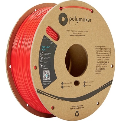 Polymaker PA02004 PolyLite PLA 1.75 mm 1000 g červená