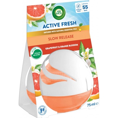 Air Wick Active Fresh Guľôčkový osviežovač vzduchu Grapefruit a pomarančový kvet 75 ml