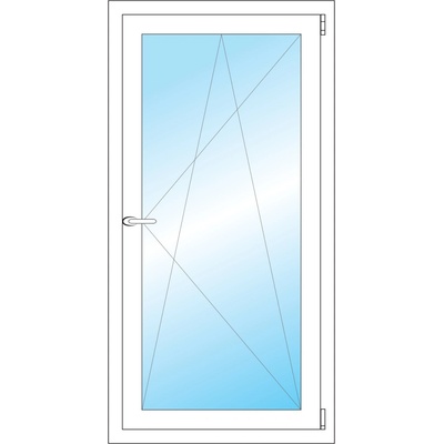 OKNA HNED Plastové okno 65x127 cm (650x1270 mm) bílé otevíravé a sklopné pravé