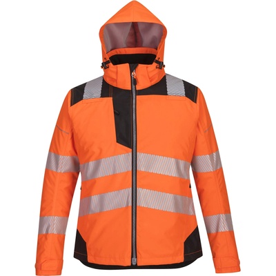 Portwest hi-vis pw382 / Дамско зимно светлоотразително яке, водоустойчиво - hv оранжево/черно xl (pw382obrxl)