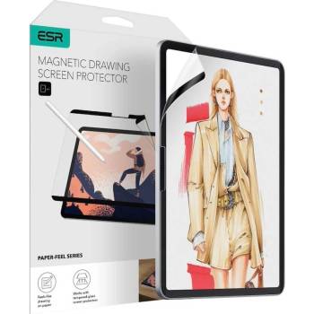 ESR Paper Feel Magnetic Screen Protector - магнитно защитно покритие (подходящо за рисуване) за дисплея на iPad Pro 11 (2024) (прозрачен-мат)