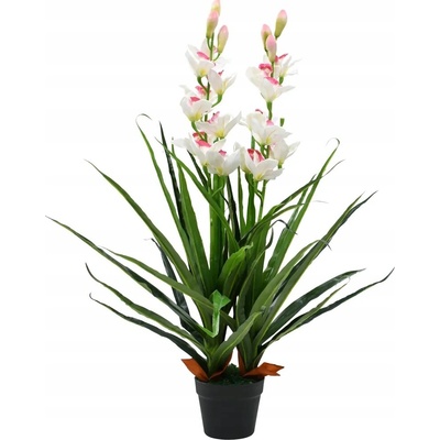 Umělá rostlina orchidej člunatec s květináčem 100 cm