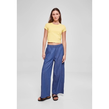 Urban Classics Дамска къса тениска в светложълт цвят Urban Classics Ladies Cropped TeeUB-TB2754-02427 - Светложълт, размер L