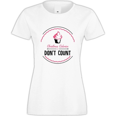 Дамска бяла тениска Christmas calories 2