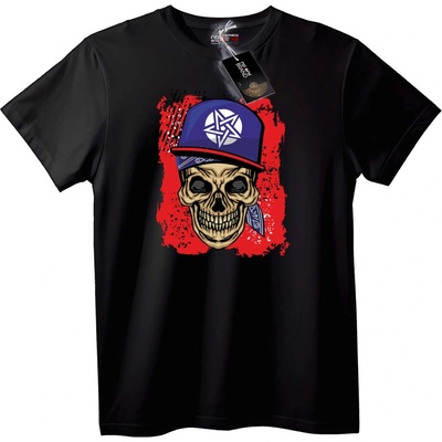 NOONEBRAND Тениска Петолъчка Череп - 2XL, Black