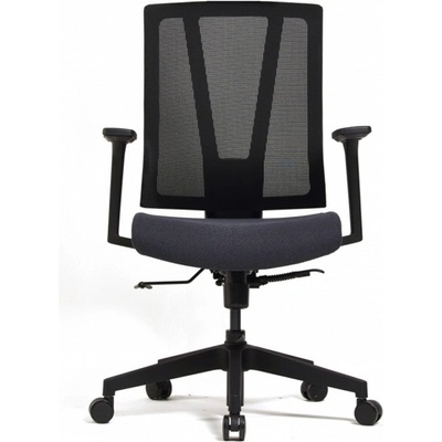 Dawon Мениджърски стол Dawon G1, до 136кг, дамаска/мрежа, полипропиленова база, синхронен механизъм, коригиране на височината, лумбална опора, черен