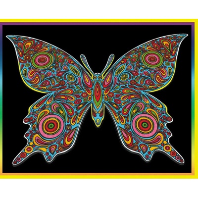 Omalovánky Colorvelvet sametový obrázek motýl