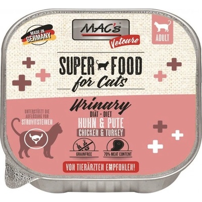 MAC's Mac’s VetCare Cat Urinary Adult GRAIN FREE, пастет за пораснали котки, БЕЗ ЗЪРНО, с уринарни проблеми, с пиле и пуйка, 85 гр - Германия - 587VE