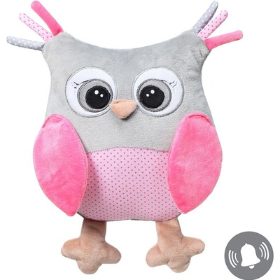 BabyOno hračka s hrkálkou Owl Sofia ružová