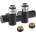 SAPHO - комплект присъединителни вентили за централно свързване COMBI, дясна/матова черна (SH0653)