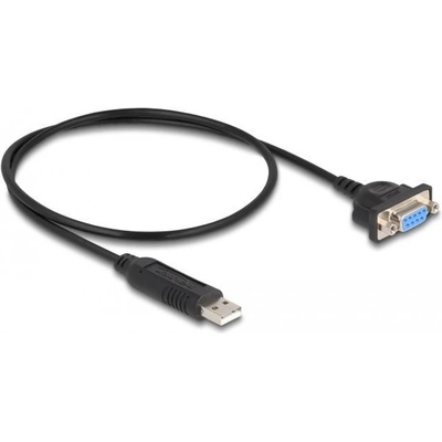 Delock Адаптер DeLock, USB 2.0 - RS-232 D-Sub 9 женско, 50 см (DELOCK-66453)