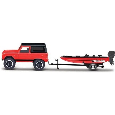 Maisto - Дизайн Tow & Go, 1966 Ford Bronco ремарке с лодка за риболов, 1: 64