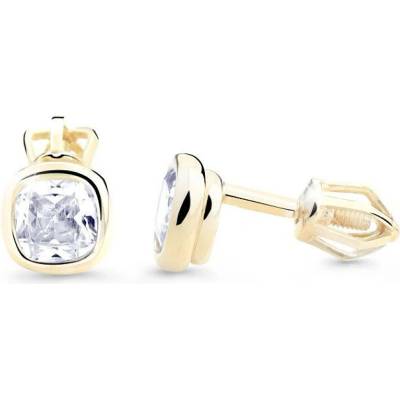 Cutie Jewellery Zlaté náušnice na šroubek se zirkony Z8029Z