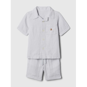 GAP Baby муселинско пижамо Brannan Bear GAP GAP | Siv | Момчешки | 74-80