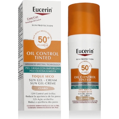 Eucerin Sun Protection Oil Control Tinted Sun Gel-Cream SPF 50+ 50 ml нюанс Light