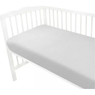 Baby Nellys Mušelínové prostěradlo NATURE double šedé 60x120