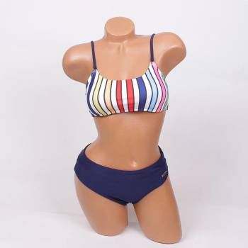 Image 1 of Бански с бюстие в тъмносиньо и райе - чашка В