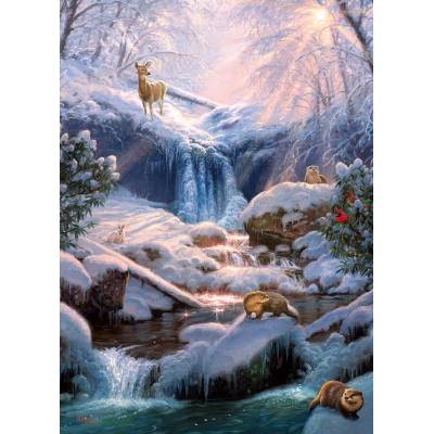 Cobble Hill - Puzzle Mystic Falls in Winter - 1 000 piese